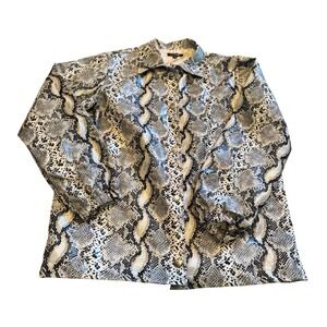 Fashion Nova Snakeskin‎ Print Button Down Jacket Size Small EUC